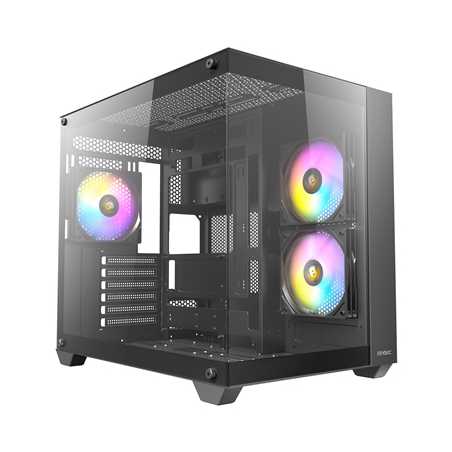 ANTEC CX800 Mid Tower Gaming Case, Black, 270 Full-view tempered glass, 3 x 120mm ARGB reverse fans, 1x USB 2.0 / 1x USB 3.0, AT