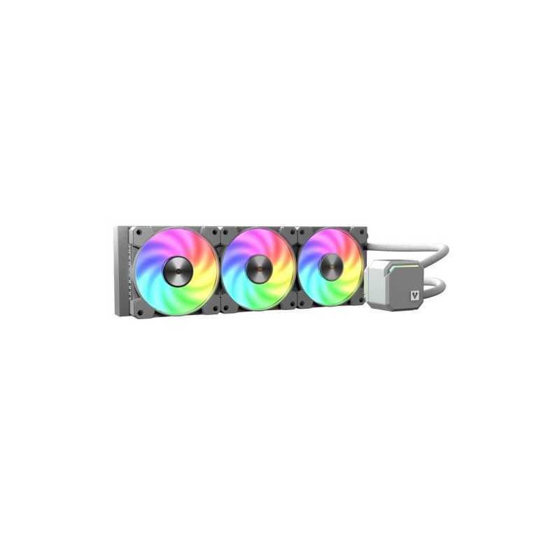 Vida TriFrost 360mm ARGB Liquid CPU Cooler, 3x ARGB PWM Fans, ARGB CPU Block, 300W TDP, White