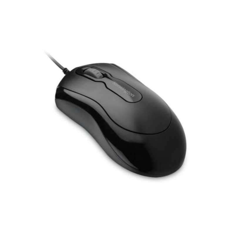 Kensington Mouse-in-a-Box EQ Wired Ambidextrous Optical Mouse, USB-A, 1000 DPI, 3 Buttons, Black