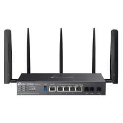TP-LINK (DR3650v-4G) Omada 4G+ Cat6 AX3000 Wi-Fi 6 Gigabit Desktop DSL Gateway, 4G+ Cat6 up to 300Mbps, VDSL2 35b, USB, VoIP Sup