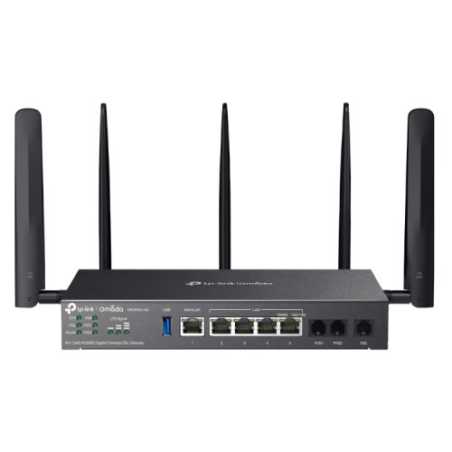 TP-LINK (DR3650v-4G) Omada 4G+ Cat6 AX3000 Wi-Fi 6 Gigabit Desktop DSL Gateway, 4G+ Cat6 up to 300Mbps, VDSL2 35b, USB, VoIP Sup