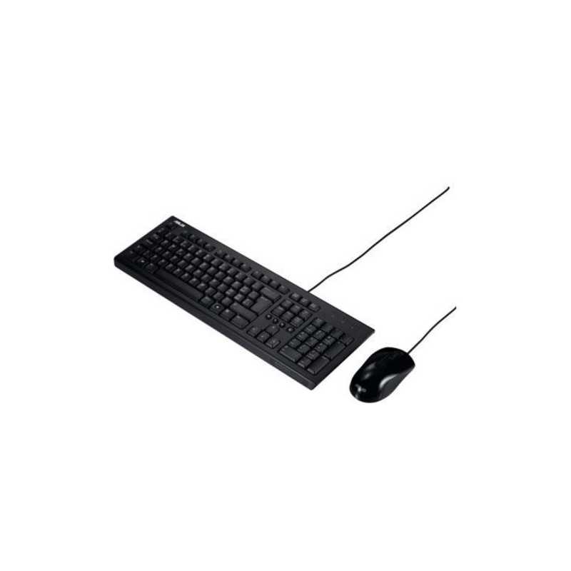 Asus U2000 Wired Keyboard and Mouse Desktop Kit, USB, 1000 DPI, Multimedia
