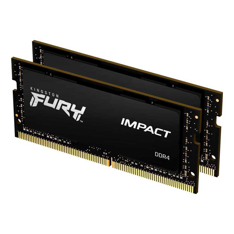 Kingston Fury Impact KF432S20IBK2/16 16GB DDR4 (2x8GB) 3200MHz,  Non ECC, CL20, 1.2V, SODIMM Memory