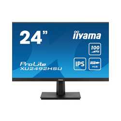 iiyama Prolite XU2492HSU-B6 24 inch IPS Monitor, Full HD, 0.4ms, USB Hub, HDMI, DisplayPort, 100Hz, Speakers, Black, Internal PS