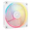 Corsair iCUE LINK LX120-R 12cm PWM Reverse Blade RGB Case Fan, 18 RGB LEDs, Magnetic Dome Bearing, 2400 RPM, White, Single Fan E