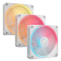 Corsair iCUE LINK LX120-R 12cm PWM Reverse Blade RGB Case Fans (3-Pack), 18 RGB LEDs, Magnetic Dome Bearing, 2400 RPM, iCUE LINK