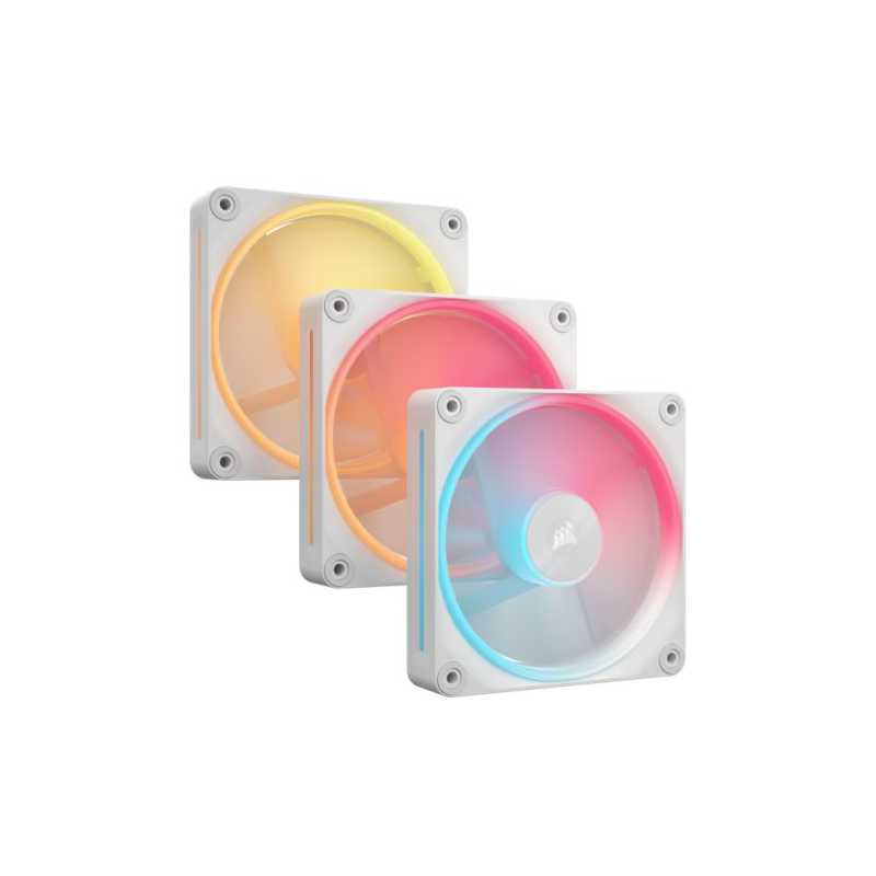 Corsair iCUE LINK LX120-R 12cm PWM Reverse Blade RGB Case Fans (3-Pack), 18 RGB LEDs, Magnetic Dome Bearing, 2400 RPM, iCUE LINK