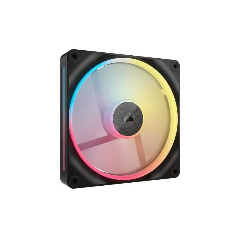 Corsair iCUE LINK LX140-R 14cm PWM Reverse Blade RGB Case Fan, 18 RGB LEDs, Magnetic Dome Bearing, 2000 RPM, Black, Single Fan E