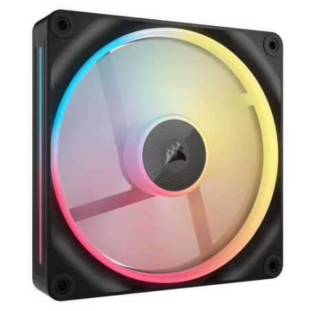 Corsair iCUE LINK LX140-R 14cm PWM Reverse Blade RGB Case Fan, 18 RGB LEDs, Magnetic Dome Bearing, 2000 RPM, Black, Single Fan E
