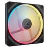 Corsair iCUE LINK LX140-R 14cm PWM Reverse Blade RGB Case Fan, 18 RGB LEDs, Magnetic Dome Bearing, 2000 RPM, Black, Single Fan E