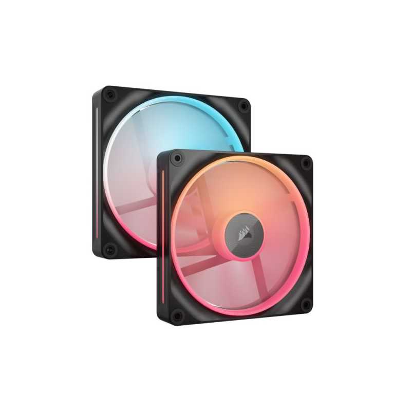 Corsair iCUE LINK LX140-R 14cm PWM Reverse Blade RGB Case Fans (2-Pack), 18 RGB LEDs, Magnetic Dome Bearing, 2000 RPM, iCUE LINK