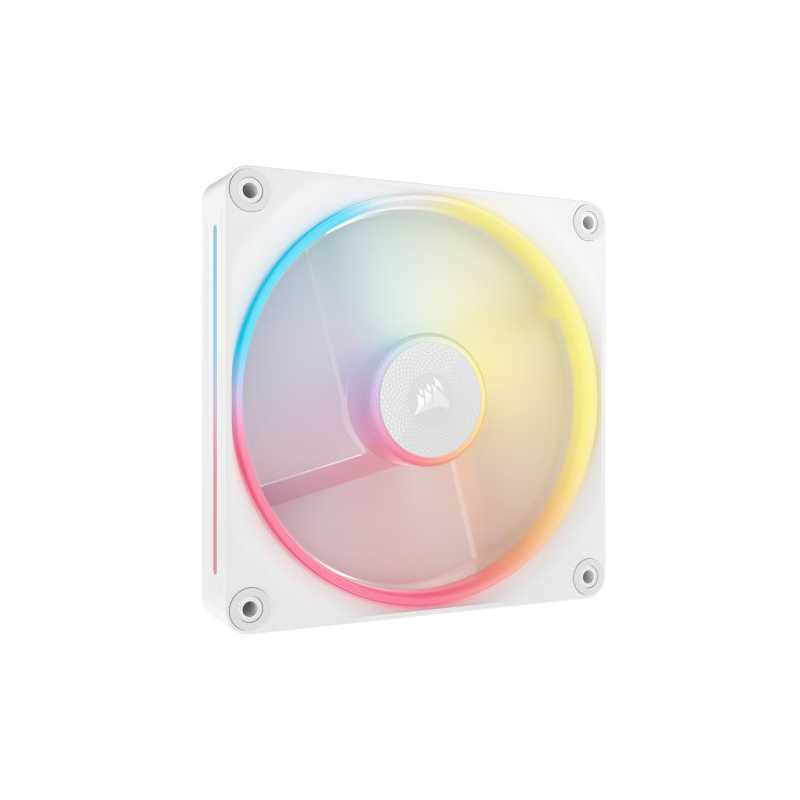 Corsair iCUE LINK LX140-R 14cm PWM Reverse Blade RGB Case Fan, 18 RGB LEDs, Magnetic Dome Bearing, 2000 RPM, White, Single Fan E