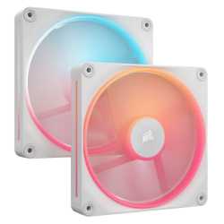 Corsair iCUE LINK LX140-R 14cm PWM Reverse Blade RGB Case Fans (2-Pack), 18 RGB LEDs, Magnetic Dome Bearing, 2000 RPM, iCUE LINK