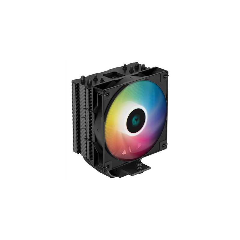 DeepCool AG400 Black ARGB V2 CPU Air Cooler, 120mm PWM Fan, 4 Direct Touch Heat Pipes, Addressable RGB, LGA1851/1700/1200, AM5/A
