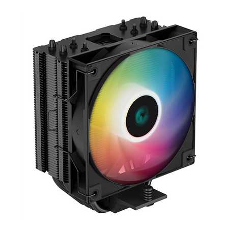 DeepCool AG400 Black ARGB V2 CPU Air Cooler, 120mm PWM Fan, 4 Direct Touch Heat Pipes, Addressable RGB, LGA1851/1700/1200, AM5/A