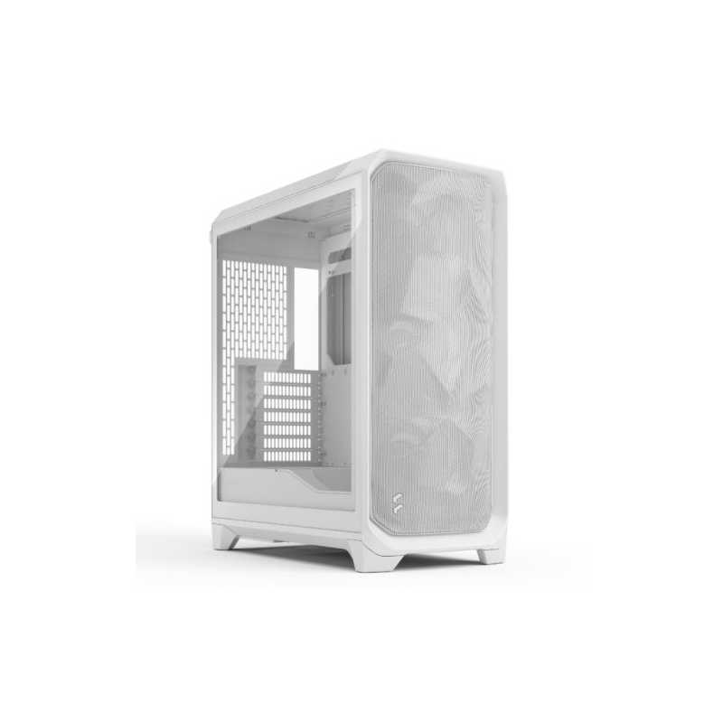 Fractal Design Meshify 3 (White TG Clear) Gaming Case w/ Clear Window, E-ATX, Mesh Front, 3x Momentum 14 Fans, USB-C 20Gbps