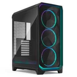 Fractal Design Meshify 3 Ambience Pro RGB (Black TG Light) Gaming Case w/ Light Tint Window, E-ATX, Mesh Front, 3x RGB Fans, Adj
