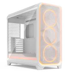 Fractal Design Meshify 3 XL Ambience Pro RGB (White TG Clear) w/ Clear Window, E-ATX, Mesh Front, 3x RGB Fans, Adjust Pro Hub, U