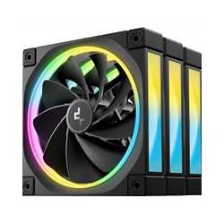 DeepCool FL12 120mm PWM 3 Pack Reverse Fan - High Performance, Low Noise, Fluid Dynamic Bearing, 36 ARGB LEDs, 500-2150 RPM, 55 