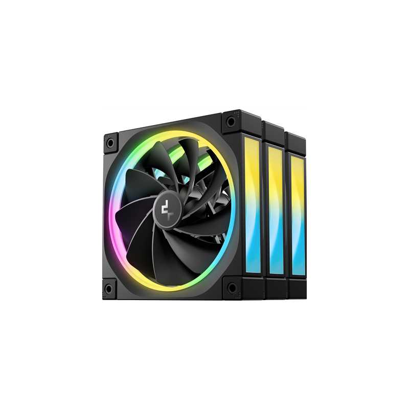 DeepCool FL12 120mm PWM 3 Pack Reverse Fan - High Performance, Low Noise, Fluid Dynamic Bearing, 36 ARGB LEDs, 500-2150 RPM, 55 