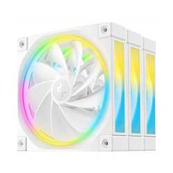 DeepCool FL12 120mm PWM 3 Pack Reverse White Fan - High Performance, Low Noise, Fluid Dynamic Bearing, 36 ARGB LEDs, 500-2150 RP
