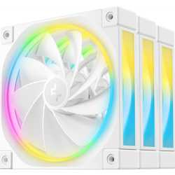DeepCool FL12 120mm PWM 3 Pack Reverse White Fan - High Performance, Low Noise, Fluid Dynamic Bearing, 36 ARGB LEDs, 500-2150 RP