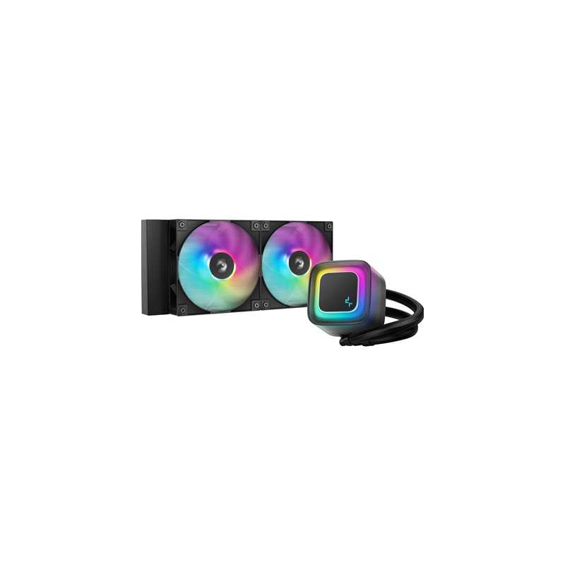 DeepCool LE240 V2 240mm Liquid CPU Cooler, Dual 120mm ARGB Fans, Anti-Leak Tech, Quiet Pump, High Performance for Intel & AMD So