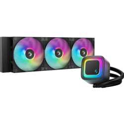 DeepCool LE360 V2 360mm Liquid CPU Cooler, Triple 120mm ARGB Fans, Anti-Leak Tech, Quiet High-Performance Pump, Compatible with 