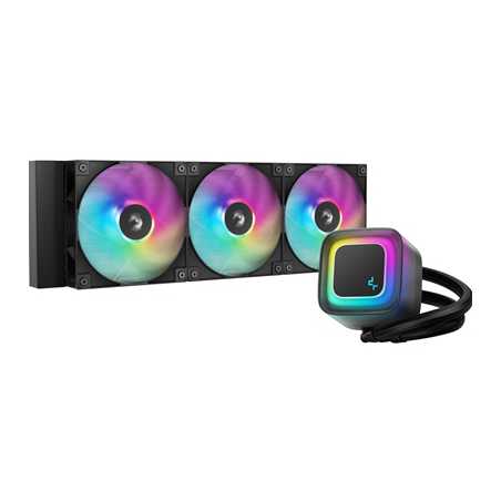 DeepCool LE360 V2 360mm Liquid CPU Cooler, Triple 120mm ARGB Fans, Anti-Leak Tech, Quiet High-Performance Pump, Compatible with 