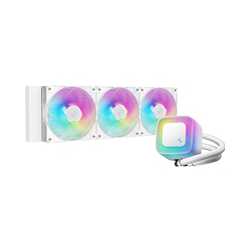 DeepCool LE360 V2 White 360mm Liquid CPU Cooler, Triple 120mm ARGB Fans, Anti-Leak Tech, Quiet High-Performance Pump, Compatible