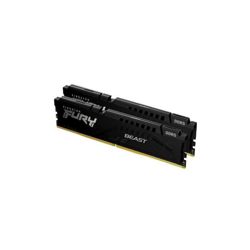 Kingston Fury Beast 16GB Kit (2 x 8GB), DDR5, 5600MHz, CL40, 1.25V, ECC, XMP 3.0, PMIC, DIMM Memory