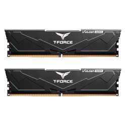 Team T-Force Vulcan 64GB Kit (2 x 32GB), DDR5, 6400MHz (PC5-51200), CL34, ECC, AMD EXPO & Intel XMP 3.0, PMIC, DIMM Memory, Blac