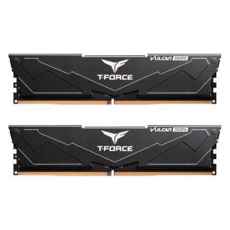Team T-Force Vulcan 64GB Kit (2 x 32GB), DDR5, 6400MHz (PC5-51200), CL34, ECC, AMD EXPO & Intel XMP 3.0, PMIC, DIMM Memory, Blac
