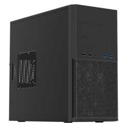 Vida Corporate Black Office Case with a 500W PSU, Micro ATX, 12cm Fan, Mesh Front