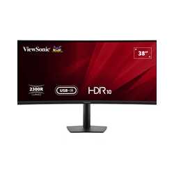 Viewsonic VA3820C 38 Inch UltraWide Quad HD LED Curved Monitor with USB-C Hub, 4.8ms,  HDMI, Display Port, 3840 x 1600, 75Hz, Sp