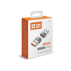 ColorWay Grey Adapter Type-C To USB-A