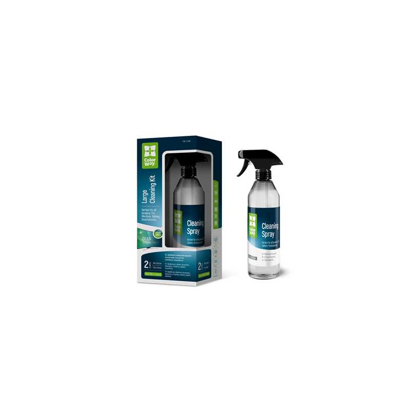 ColorWay Large Electronics Kit Includes 550ml Cleaning Liquid,  1 x Microfiber Cloth & 1 x Glass Cloth