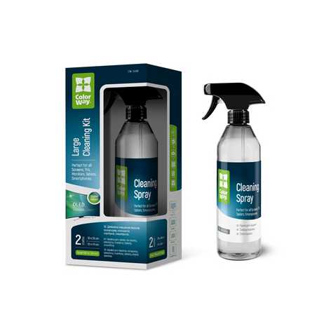 ColorWay Large Electronics Kit Includes 550ml Cleaning Liquid,  1 x Microfiber Cloth & 1 x Glass Cloth
