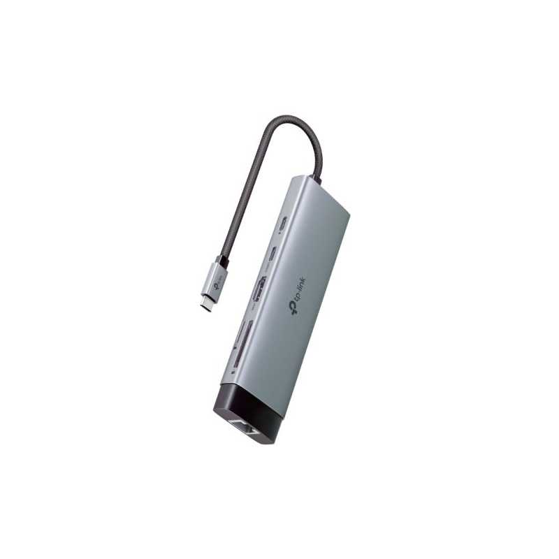 TP-LINK (UH9120C) 9-in-1 USB-C Hub - 1x USB-C (PD 100W), 1x USB-C 5Gbps, 3x USB-A 5Gbps, 1x HDMI, 1x LAN, SD/microSD, Mains Powe