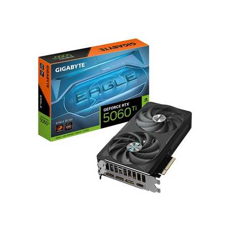 Gigabyte NVIDIA GeForce RTX 5060 Ti EAGLE OC 8GB GDDR7 Graphics Card, 4608 CUDA Cores, 2617MHz Core Clock, Dual Fan, 3x DisplayP