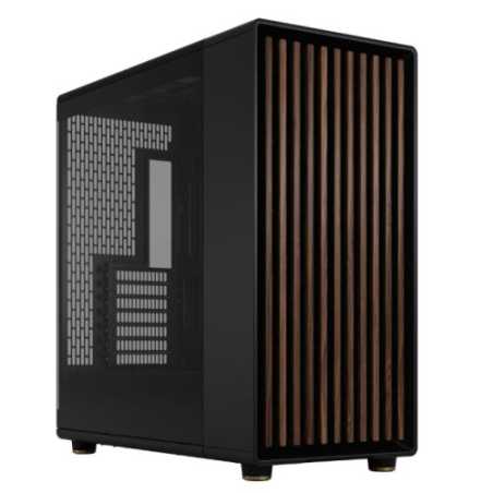 Fractal Design North XL RC Charcoal Black (TG Dark) Case w/ Dark Glass Window, ATX, 3 PWM Fans, USB-C, Walnut Front, Reverse Con