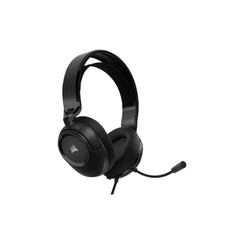 Corsair HS35 v2 Multiplatform Wired Gaming Headset, 3.5mm Jack, Suspended Fabric Headband, 50mm Neodymium Drivers, Carbon