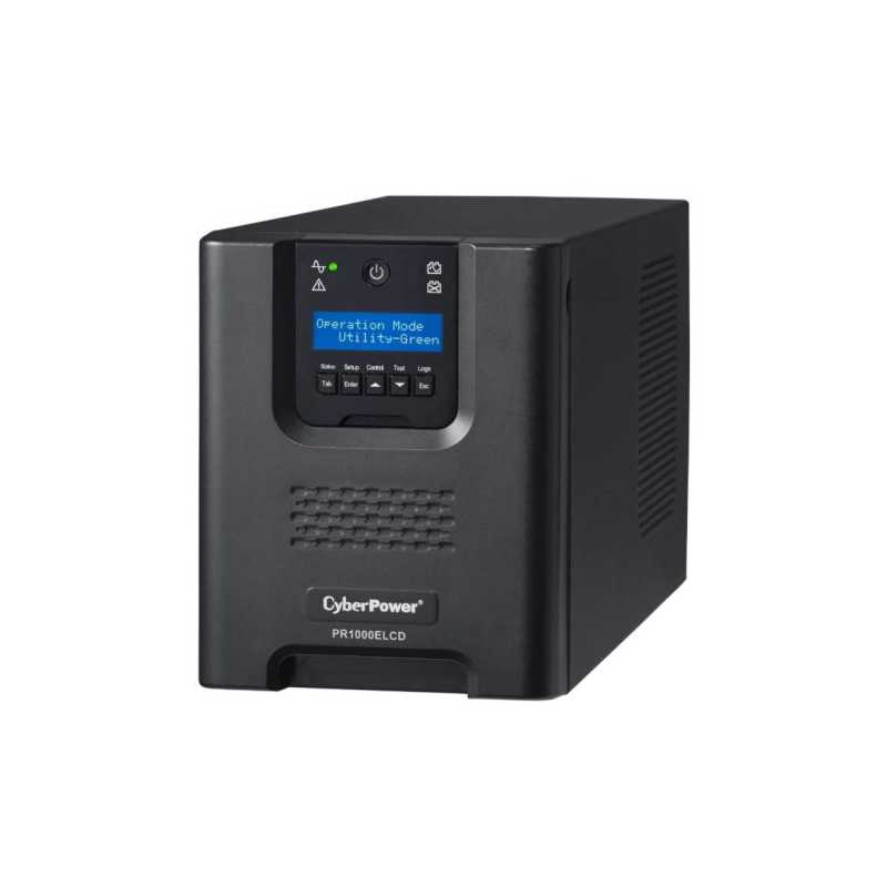CyberPower 1000VA Line Interactive Tower Pro UPS, 900W, LCD Display, 8x IEC, AVR Energy Saving, Hot-Swap Batteries