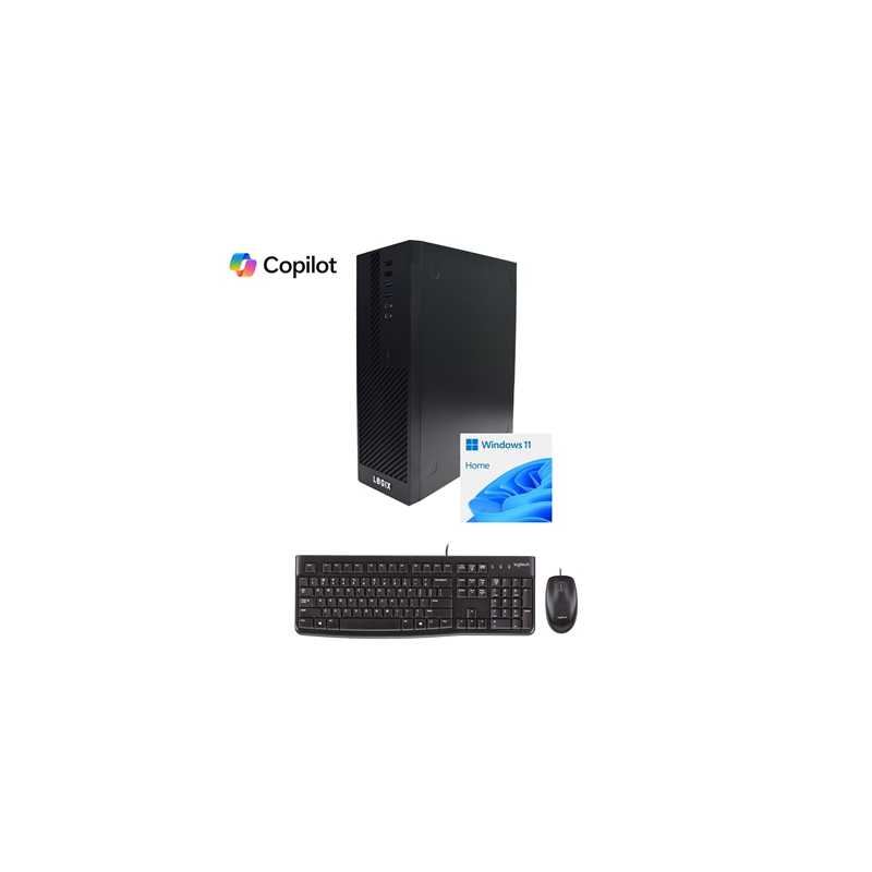 LOGIX 14th Gen Intel Core i3 Quad Core Small Form Factor SFF Business / Education PC with 8GB RAM, 500GB SSD, Windows 11 Pro, Ke