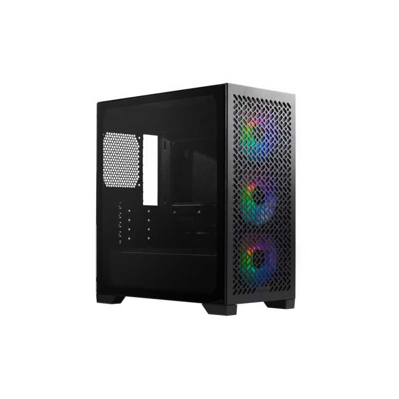 Cooler Master Elite 302 Gaming Case w/ Glass Side, Micro ATX, 3x ARGB Fans, PSU Shroud, Intake Grill, USB-C, Black
