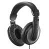 Hama (Shell II) Headphones, 3.5mm Jack (6.35mm Adapter), 40mm Drivers, 2m Cable, Padded Headband, Black/Dark Grey