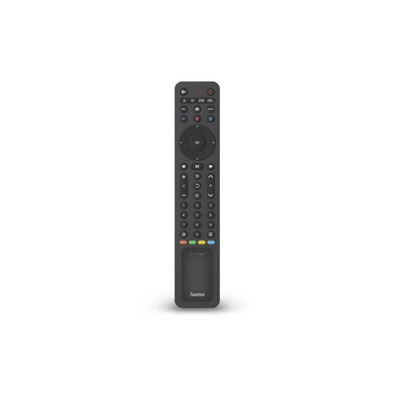 Hama Solar Powered Universal IR Remote Control for Over 1,000 Devices, Control 8 Devices, App Buttons, 10m Range