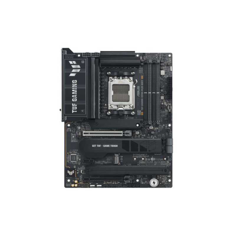 Asus TUF GAMING X870E-PLUS WIFI7, AMD X870, AM5, ATX, 4 DDR5, HDMI, 2 USB4, Wi-Fi 7, 2.5G LAN, PD 30W, 4x M.2