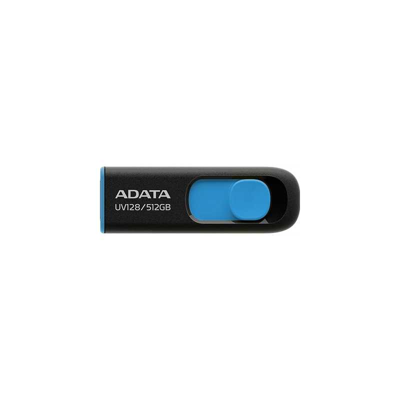 Adata UV128 512GB USB 3.2 Gen 1 Flash Drive, Black and Blue