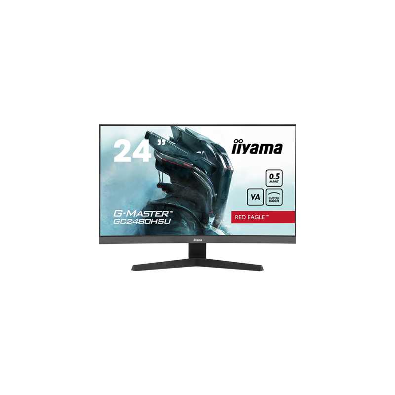iiyama G-Master GC2480HSU-B1 Red Eagle Curved Gaming Monitor, 23.6 Inch,Full HD, 180Hz, 0.5ms, FreeSync, HDMI, Display Port, USB